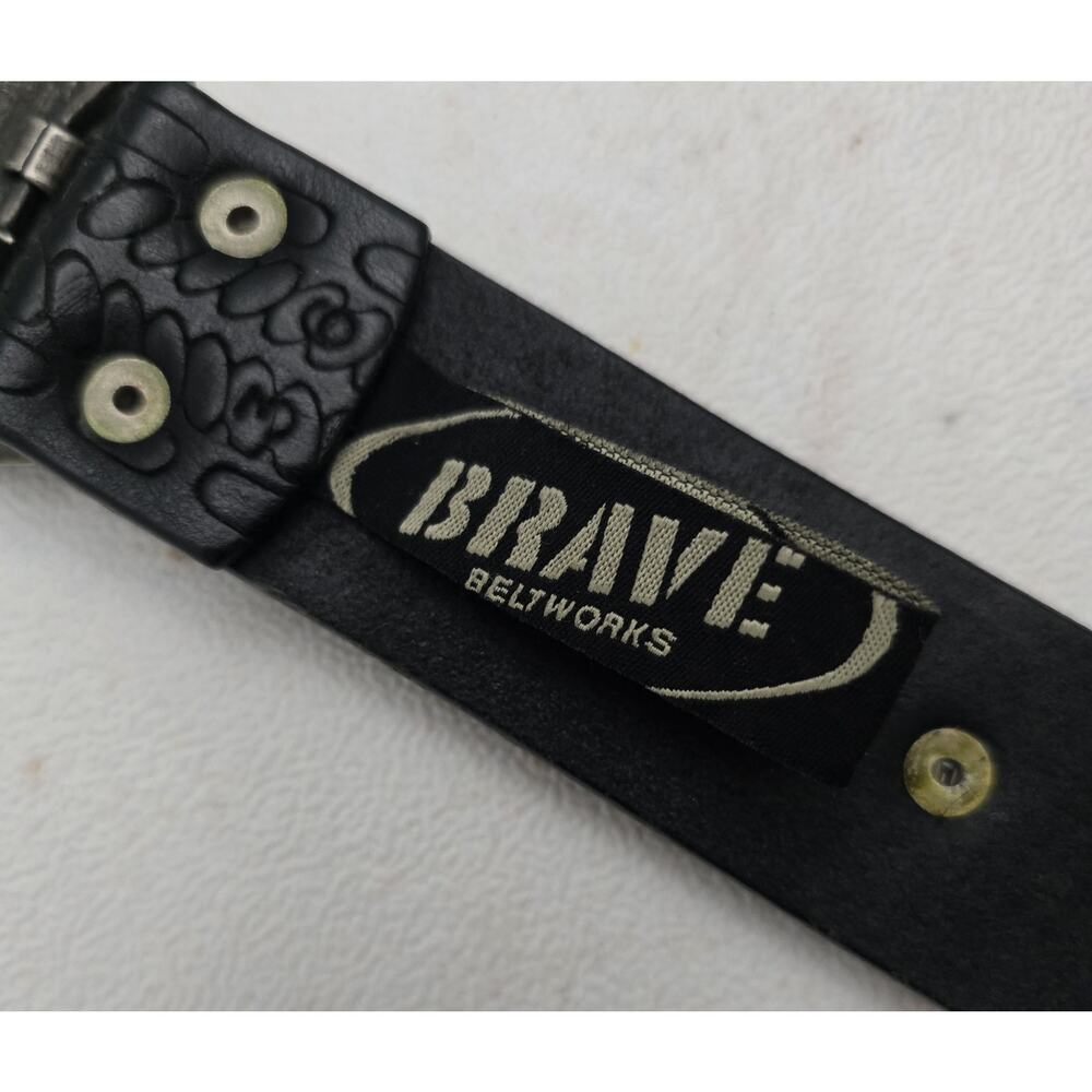 Brave Beltworks Western Leather Belt Studs Designer Buckle 36-38" Black Canada - Picture 7 of 10